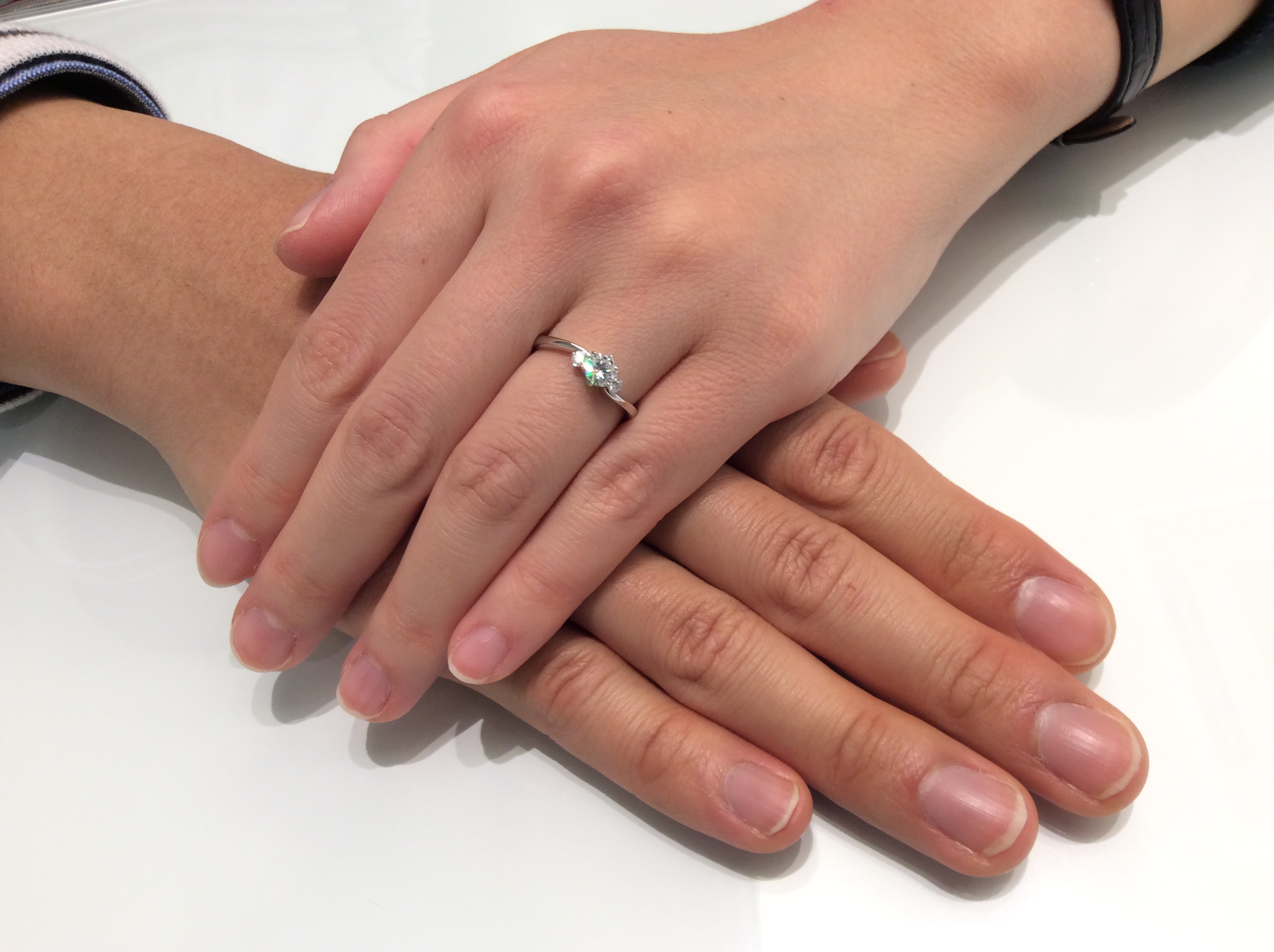 婚約指輪 ロイヤルアッシャーの白く高貴な輝きをお選び頂きました💍✨(上越市/D様&S様)